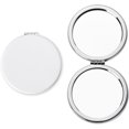 thumbnail image 1 of Small Compact Mirror for Purse Pocket Travel Makeup Mirror with Magnification Mirror for Women Girls Double Sided Mirror Leather Small Round Mirror White Portable Magnifying Mirror 2X, 1 of 6