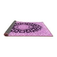 thumbnail image 2 of Ahgly Company Indoor Square Medallion Pink Traditional Area Rugs, 4' Square, 2 of 4