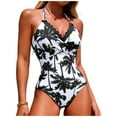 thumbnail image 2 of Ailaofu Women's One Piece Swimsuit Tummy Control V Neck Bathing Suits, 2 of 5