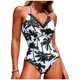 thumbnail image 2 of Traje de baño de una pieza para mujer, traje de baño deportivo para mujer, estampado a juego, con cremallera, ajustado, para surf, para playa, de moda, para mujer, trajes de baño de una pieza para muj, 2 of 5