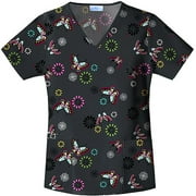 Majestic Butterflies V-Neck Scrub Top