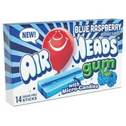 CANDYRUS Airheads Candy Sugar-Free Chewing Gum with Xylitol, Blue Raspberry, Non Melting Easter Basket Candy, 14 Stick Pack (Bulk Pack of 12)