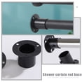 thumbnail image 4 of DEEPCRAFF 2 Pcs Support de Tringle de Placard en Acier Inoxydable Noir Bride Ronde Accessoire de Garde-Robe DIY Passionnés, 4 of 8