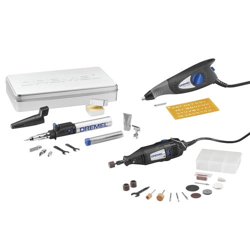 Dremel 2290 3-Tool Maker Kit Rotary Tool, VersaTip Soldering Torch, and Dremel Engraver with 32 Accessories and Carrying Case - Walmart.com