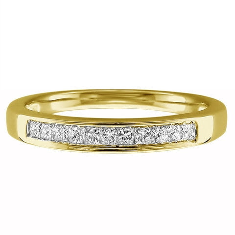 1/4 CT. T.W. Princess-Cut Diamond Wedding Band in 14K White Gold
