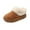 Brown, variant on Womens Winter Boots Snow Shoes for Women Slip On Warm Slippers Warm Boots Wide Width Low Heel Snow Shoes Insulated Faux Fur Lined Winter Indoor & Outdoor Boots
