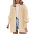 thumbnail image 2 of Aboser Cable Knit Cardigan Sweaters for Women Trendy Open Front Chunky Cardigans Loose Long Sleeve Sweater Coats Casual Long Outerwear with Pockets, 2 of 7