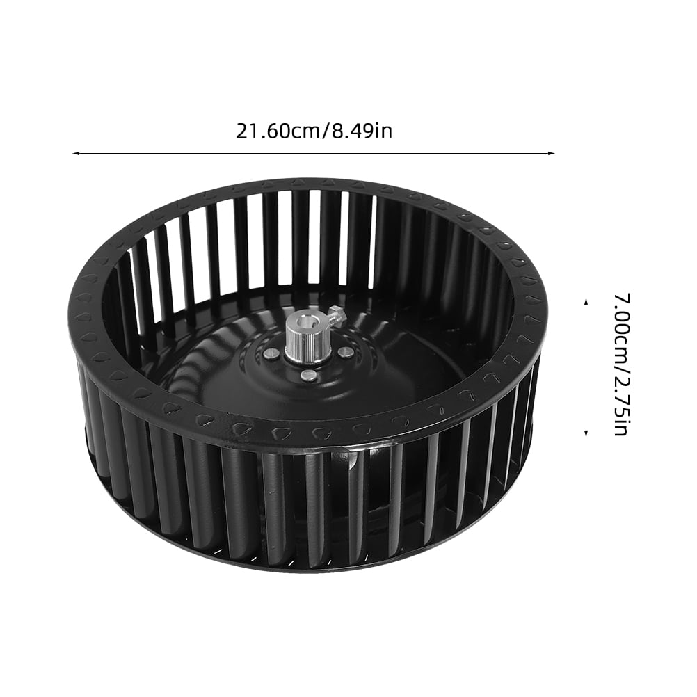 CRILSTYLEO 2pcs Range Hood Motor Wind Wheel Black Metal Ventilation for Kitchen Environment
