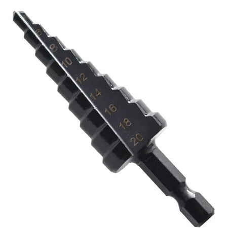 

Hexagon Shank Straight Groove Pagoda Drill Nitrided Black Step Drill Bag Reaming Drill Hole Punching Drill