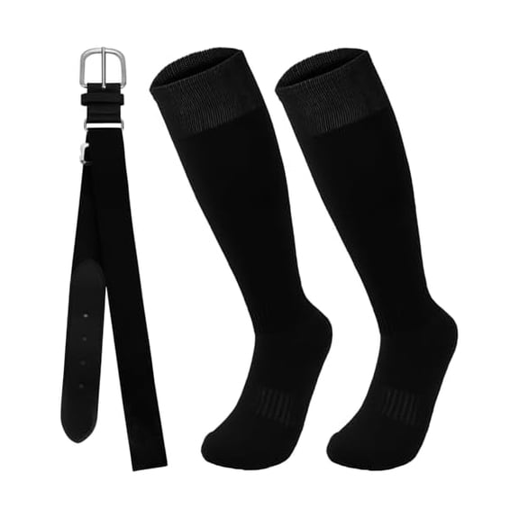 EryueerBaseball Socks and Belt Combo Set Youth Adult Knee-High Sock Men Adjustable Softball Socks and Belt for Boys Girls