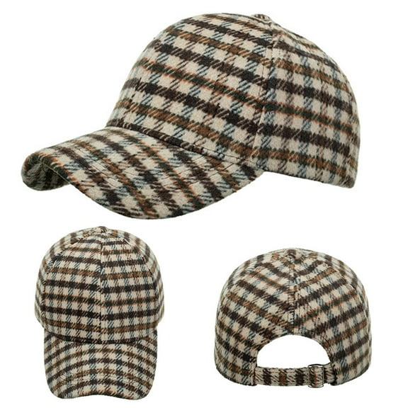 IDALL Baseball Cap Trucker Hat Fashion Women Men Sport Grid Printed Keep Warm Beach Baseball Cap Hip Hop Hat Sun Hat Visor Hats Snapback Hats A One Size