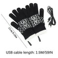 thumbnail image 3 of Uutvmp USB Heating Knitting Gloves, Heated Glove Liners for Men Women, Rechargeable Electric Heated Gloves, Winter Warm Glove Liners, Snowboarding Hiking Cycling Hand Warmers, 3 of 5