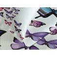 thumbnail image 4 of Ambesonne Navy and Blush Quilted Bedspread Set 3 Pcs, Many Butterflies, King Size, Violet Blue Pink, 4 of 5
