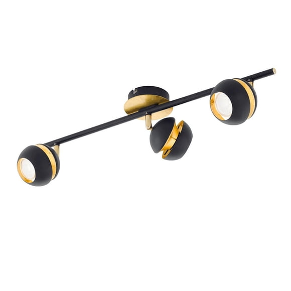 Luminario Riel 3 Luces Nocito 58.5X10.5 Cm Negro Eglo