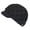 Black, variant on Women Elegant Cable Knitted Cabbie Skull Cap Winter Beanie Hat with Visor