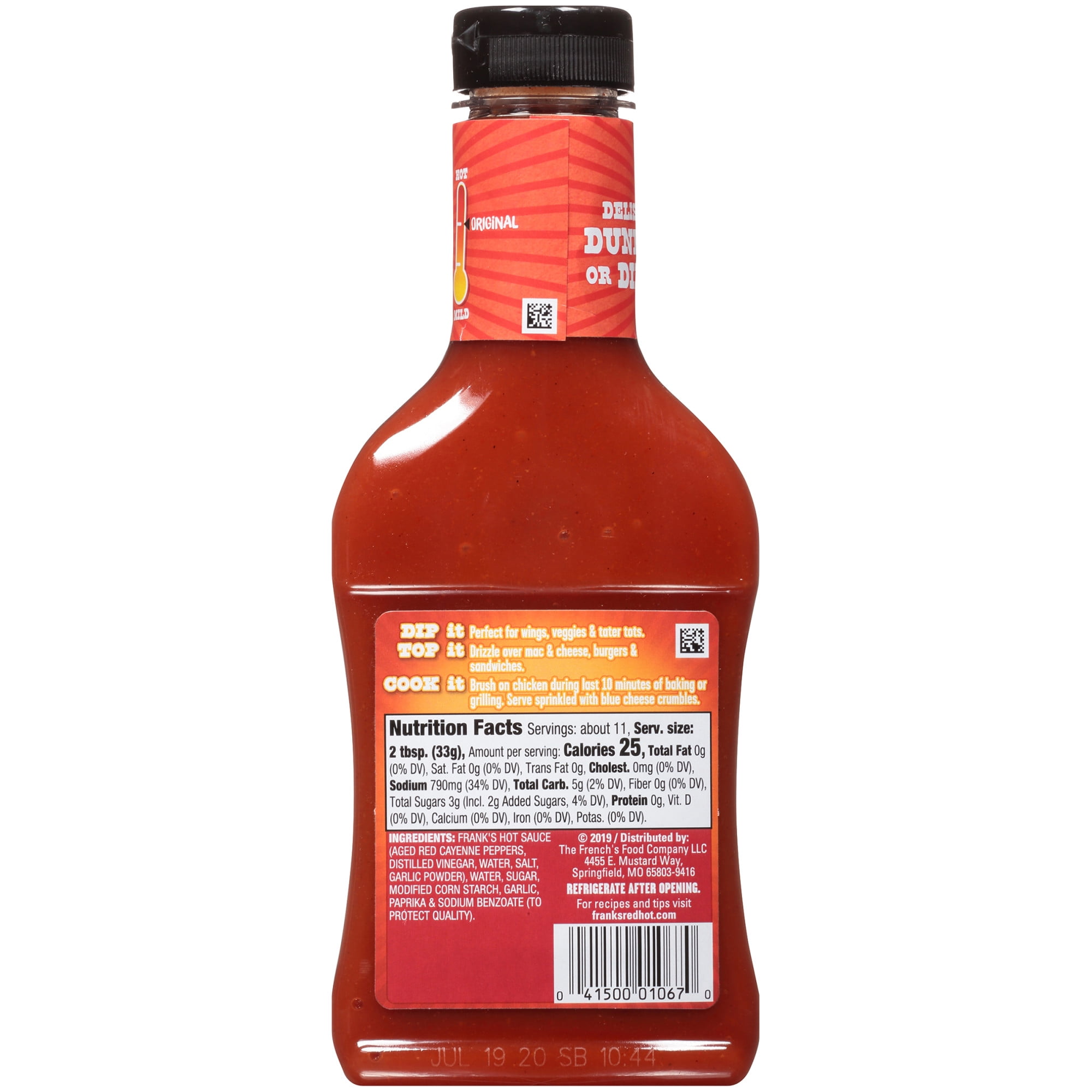 Frank's RedHot Original Thick Hot Sauce, 13 oz - Walmart.com
