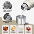 thumbnail image 3 of Floral 20oz Stainless Steel Thermal Bottle with Tea Filter and Cup Lid, Vacuum Insulated Coffee Mug with 316L Inner Liner, Leakproof Travel Thermos for Office,Thanksgiving,Christmas, Spring,Flower, 3 of 6
