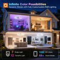 thumbnail image 3 of Ventilador de techo Addlon 61 cm RGB con control por app y control remoto - Negro, 3 of 9