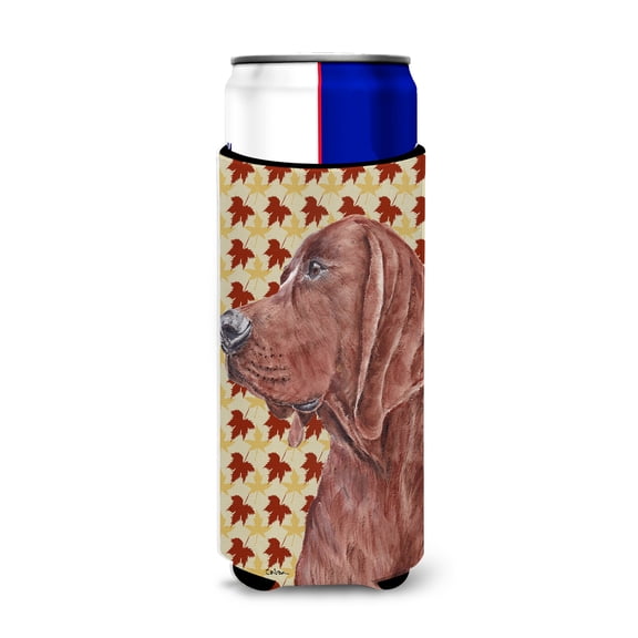 Redbone Coonhound Fall Leaves Ultra Hugger for slim cans