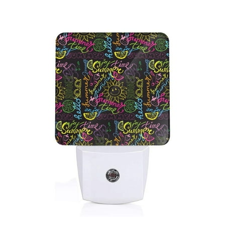 

Sigee Color Summer for Night Lights Plug into Wall Dusk to Dawn Sensor Warm White Led Night Light 0.5W for Kid Hallway