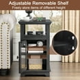 thumbnail image 5 of FAGAGA End Tables for Living Room,Wooden Nightstand for Bedroom with Charging Station,Blackgrey, 5 of 9