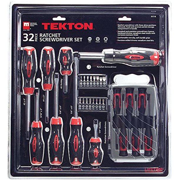 Michigan Industrial Tools 91718 32pc Ratchet Screwdriver Set Walmart