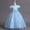Light Blue, variant on TAGOLD Kids Dress Girls Sleeveless Princess Dress Bow Tie Lace Flowers Mesh Dress Tufted Dress Wine 7-8 Years