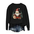 thumbnail image 6 of HOMBOM Womens Merry Sweatshirts Athletic Christmas Cute Crewneck Santa Xmas Sweatshirt for Adult Black, 6 of 6