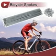 thumbnail image 2 of 72 Set 14G Bicycle Spokes 270mm Bike Wheel Spokes Carbon Steel Galvanized Silver Tone, 2 of 7