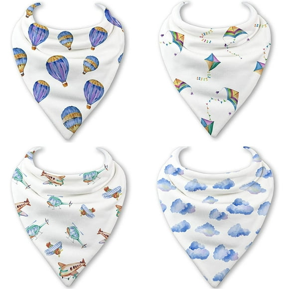 Bavoirs pour Bébé / Bavoirs Bandana / Bavoirs Anti-Bave pour Bébés Garçons et Filles