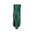 thumbnail image 2 of BLISSFUL STEP Women's Round Toe Zipper Platform Block Heel Ankle Boots, 2 of 7