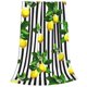 thumbnail image 2 of Balery Lemons on Striped Manta de Felpa Suave y Acogedora – Cobija de Franela Aterciopelada para Cama, Lavable y Cálida para Sofá, Mascotas, Transpirable-80"x60", 2 of 7