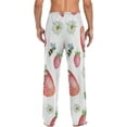 thumbnail image 6 of Men's Pajama Pants with Pockets Sleepwear Lounge Pants Stretch Casual Bee and Strawberry, 6 of 6