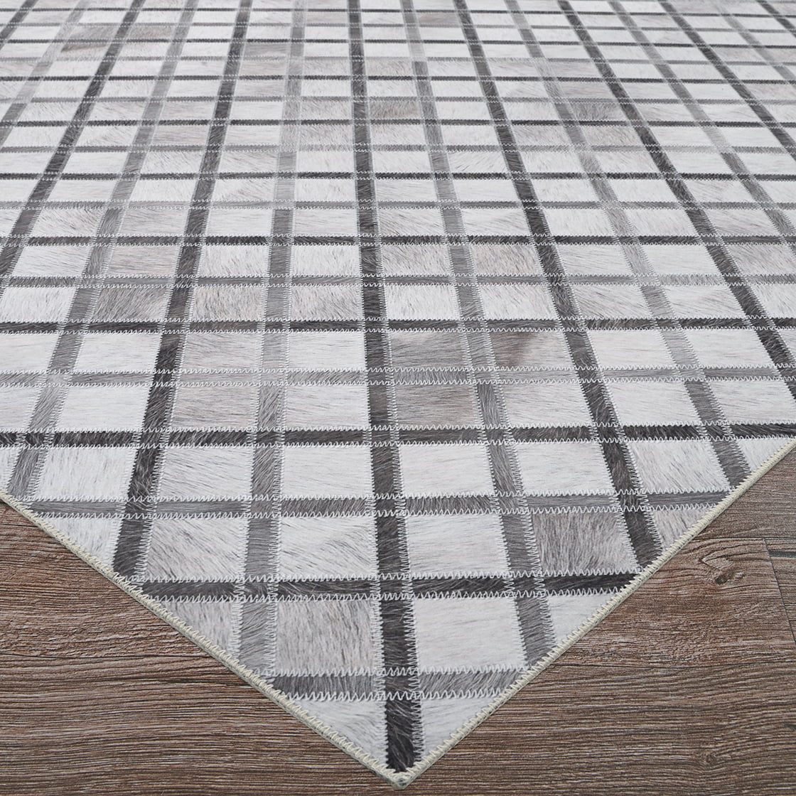 Couristan Prairie Retro Lattice Grey-Ivory Area Rug, 7'6" x 10'