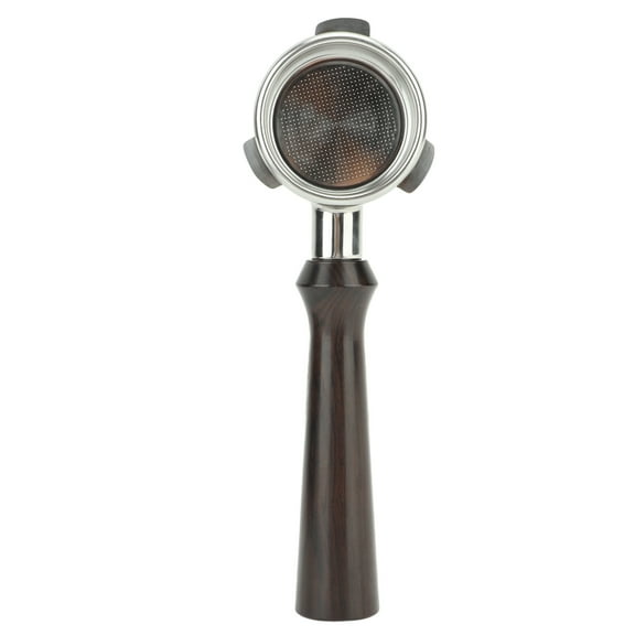 Bottomless Portafilter 54mm 3 Ears Solid Wood Handle Stainless Steel Coffee Bottomless Filter for Breville 8 Series F Type African Blackwood