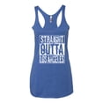 thumbnail image 2 of Straight Outta LA Los Angeles Fan | Fantasy Baseball Fans | Womens Sports Premium Tri-Blend Racerback Tank Top, Vintage Royal, Medium, 2 of 4