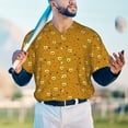 thumbnail image 6 of Daiia Honey Bee Gnomes Mens Baseball Jersey Button Down Shirts Short Sleeve Sports Uniforms-4X-Large, 6 of 9