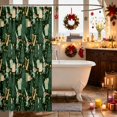 thumbnail image 3 of Manfei Gnome Waterproof Shower Curtain 72Wx78L Nisse Bath Curtain, Slate Red, 3 of 5