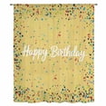 thumbnail image 2 of Yellow Birthday Sheer Curtains 63 Inches Long, Colorful Confetti Ribbons Polka Dots Classroom Light Filering Curtains, Breathable Simi Curtain Privacy Drapes for Living Room Bedroom Window Treatment, 2 of 9