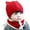 Red, variant on SPRING PARK 2Pcs/Set Baby Boy Girl Winter Hat, Toddler Cat Beanie Hat with Scarf, Fleece Lined Knit Cap Neckwarmer for Kids