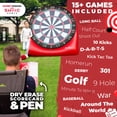 thumbnail image 4 of Premium Giant Kick Darts (Over 6 ft. Tall) with 15+ Games Included - Giant Inflatable Outdoor Dartboard w/ Soccer Balls, 4 of 6