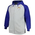 thumbnail image 2 of Men's Heather Gray Los Angeles Rams Big & Tall Fleece Raglan Full-Zip Hoodie Jacket, 2 of 3