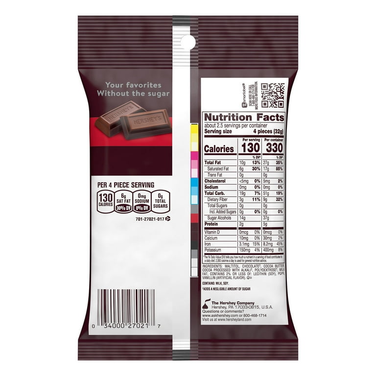 Hershey's Special Dark Chocolate, Sugar-Free - 3 oz bag