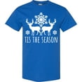 thumbnail image 3 of Inktastic Tis the Season White Reindeer Silhouette and Snowflakes T-Shirt, 3 of 5