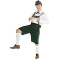 thumbnail image 3 of Morph Mens Lederhosen Fancy Dress Costume German Bavarian Beer Oktoberfest Halloween Green L, 3 of 4
