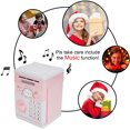 thumbnail image 5 of Mini Cajero Automático Ahorro Hucha Juguetes Niños Niñas Niños Adultos Cajeros Automáticos Electrónicos Monedas Ahorro de Dinero Contraseña Digital Desplazamiento Automático Caja Fuerte Regalos para Niños (Rosa/Gato) brillar Electrónica, 5 of 5