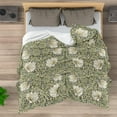 thumbnail image 5 of William Morris Vintage Floral Blanket,Rustic Soft Flannel Lightweight Blanket,Sage Green/Yellow Botanical Throw Blanket for Living Room Sofa Decor,Gifts Blanket for Women Girls All Seasons 30x40 inch, 5 of 6