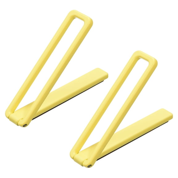 Thin Cell Phone Kickstand, 2Pack Horizontal Vertical Folding Phone Stand Yellow