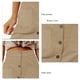thumbnail image 5 of Falda Botón Delantero Cintura Alta Bolsillos Laterales Color Sólido Fibra De Poliéster Falda Casual Albaricoque XL, 5 of 6