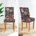thumbnail image 3 of Yayeee 4 Pack Dining Chair Covers Stretch Parson Chairs Slipcovers Seat Protector, Vibrant Flowers Pattern, 3 of 6